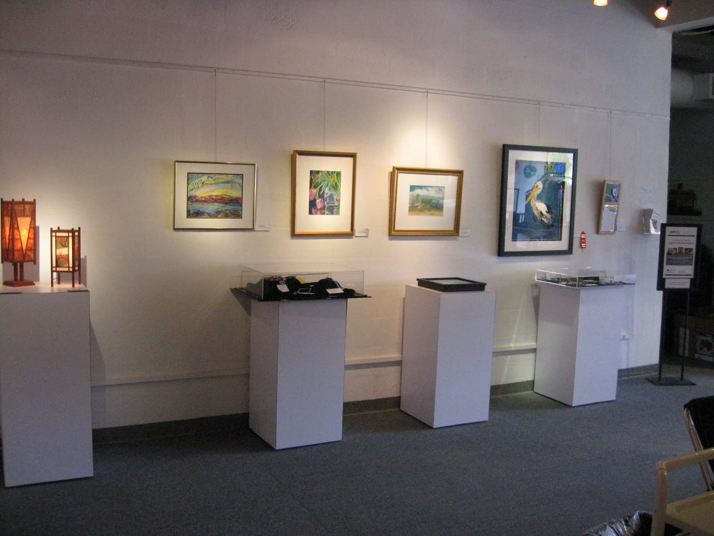 Art displayed at a CAALR exhibition